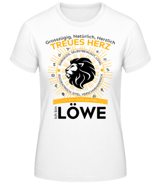 Vorschau: Sternzeichen Löwe Orange - Frauen T-Shirt B&C - Weiß - Vorne