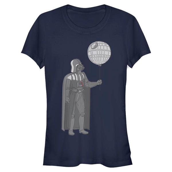 Aperçu: Star Wars - Darth Vader Death Balloon - Femme T-shirt - Bleu marine - Devant