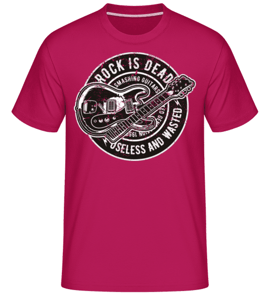 Preview: Rock Is Dead -  Shirtinator Men's T-Shirt - Magenta - Front