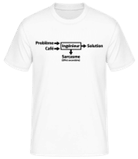 Ingénieur - T-shirt standard Homme - Blanc - Devant