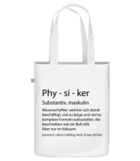 Physiker Quatsch Duden - Bio Tasche - Weiß - Vorne