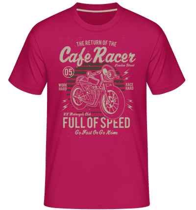 Cafe Racer -  T-Shirt Shirtinator homme - Magenta - Devant