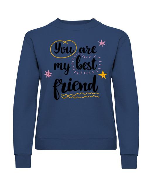Aperçu: You Are My Best Friend - Sweatshirt Femme - Bleu marine - Devant