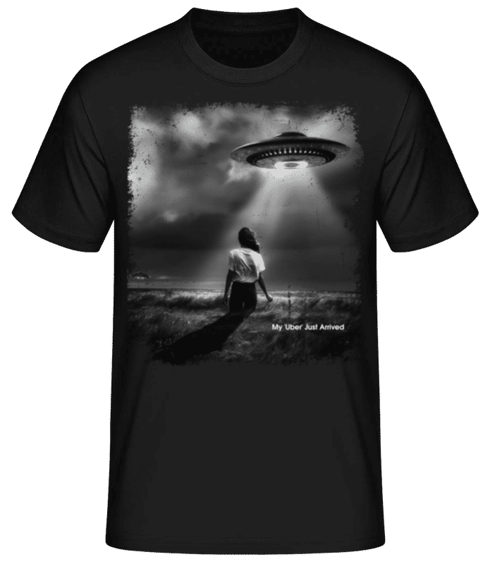 Preview: My 'Uber' Just Arrived - Men's Basic T-Shirt - Black - Front