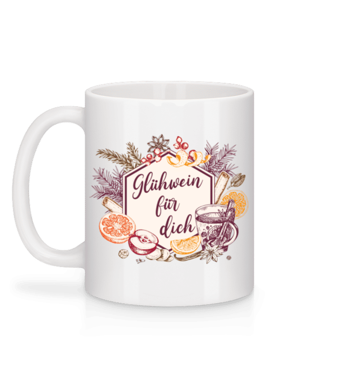 Vorschau: Glühwein für Dich - Tasse - Weiß - Hinten