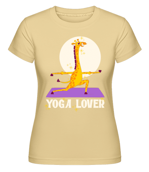 Aperçu: Giraffe Yoga Lover -  T-shirt Shirtinator femme - Jaune - Devant