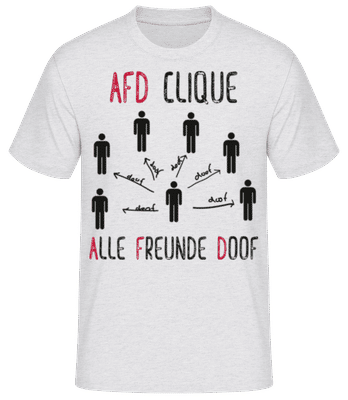 AFD Clique - Männer T-Shirt B&C - Grau meliert - Vorne
