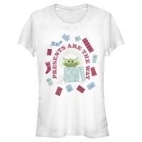 Star Wars - Mandalorian - The Child Presents Are The Way - Vánoce - Dámské Tričko - Bílá - Napřed