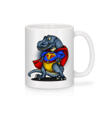 Super T-Rex - Keramický hrnček - Biela - Predné