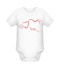 Herzen Verziert · Baby Bio Strampler