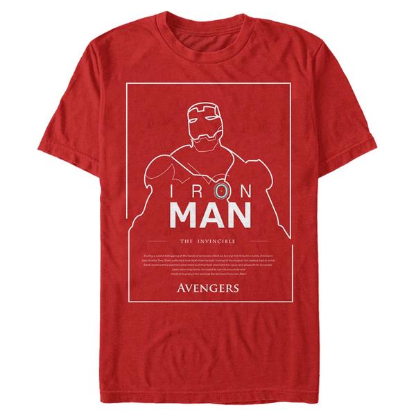 Aperçu: Marvel - Avengers - Logo The Invincible - Homme T-shirt - Rouge - Devant