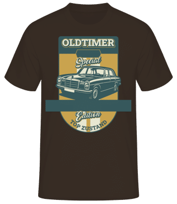 Oldtimer 'Mercedes' Geburtstag - Männer Basic T-Shirt - Braun - Vorne