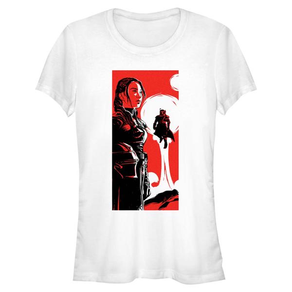 Aperçu: Star Wars - Book of Boba Fett - Boba Fett & Fennec Shand Fennec Boba Poster - Femme T-shirt - Blanc - Devant