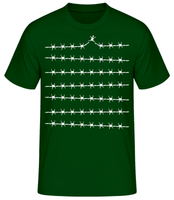 Barbed Wire Freedom - Men's Basic T-Shirt - Bottle green - Front