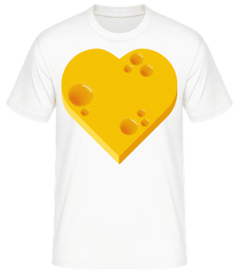 Cheese Heart - Pánske basic tričko - Biela - Predné