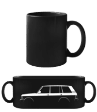 'Range Rover (1992) LWB' Silhouette - Black Mug - Black - Front