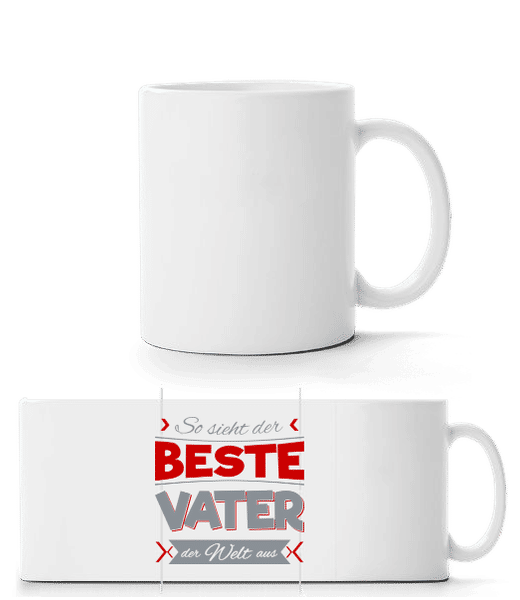 Vorschau: Der Beste Vater Der Welt - Panoramatasse - Weiß - Vorne