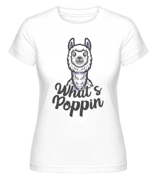 Aperçu: What's Poppin -  T-shirt Shirtinator femme - Blanc - Devant