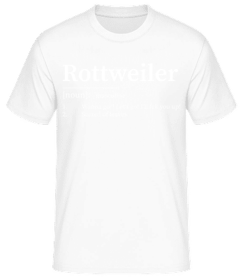Rottweiler Definition - Männer Basic T-Shirt - Weiß - Vorne