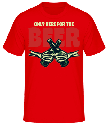 Only Here For The Beer - T-shirt standard Homme - Rouge - Devant