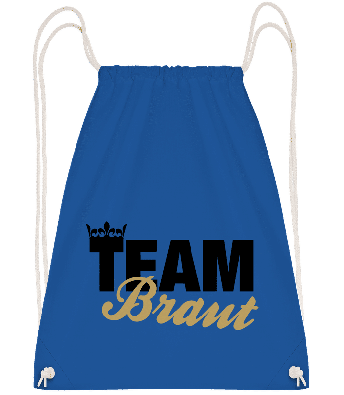 Vorschau: Team Braut Krone - Turnbeutel - Royalblau - Vorn