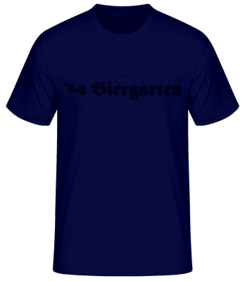 Biergarten - Männer Basic T-Shirt - Marine - Vorne