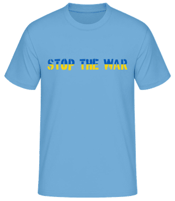 Stop The War Ukraine Flag - Pánské basic tričko - Světle modrá - Napřed