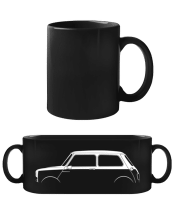 'Mini Cooper Mk I' Silhouette - Tasse Noire - Noir - Devant
