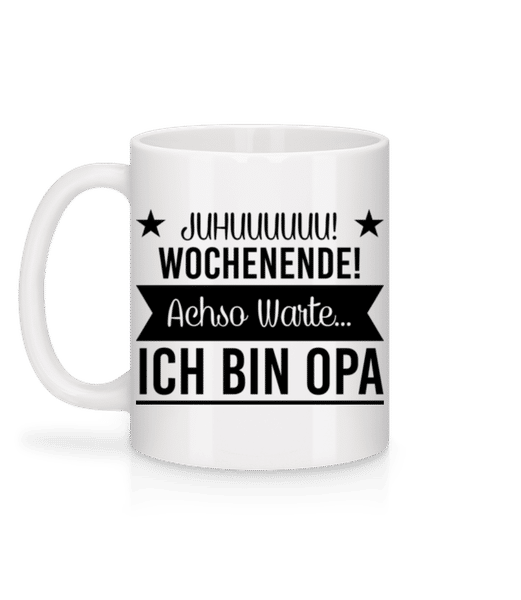 Vorschau: Juhuuu Wochenende! - Tasse - Weiß - Hinten