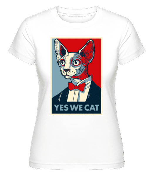 Aperçu: Yes We Cat -  T-shirt Shirtinator femme - Blanc - Devant