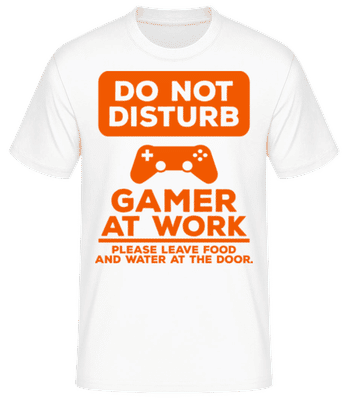 Do Not Disturb Gamer Orange - Pánske basic tričko - Biela - Predné
