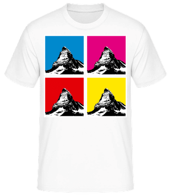 Pop Art Matterhorn - T-shirt standard Homme - Blanc - Devant