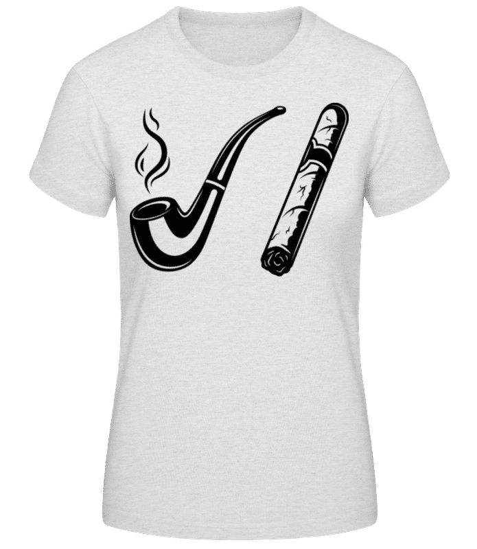 Preview: Pipe And Cigars - Women's B&C T-Shirt - Heather grey - Front