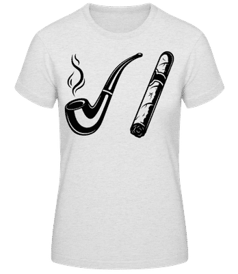 Pipe And Cigars - Women's B&C T-Shirt - Heather grey - Front