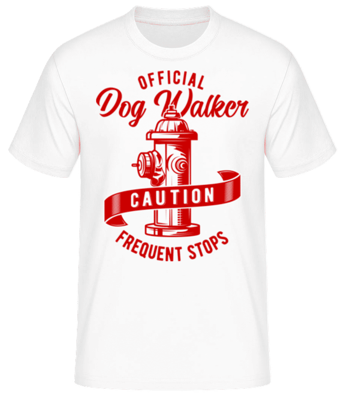 Preview: Official Dog Walker - Men's Basic T-Shirt - White - Front