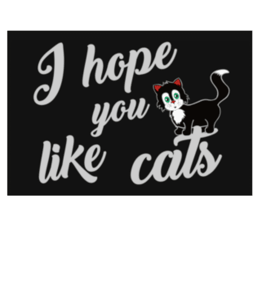 Aperçu: I Hope You Like Cats - Paillasson - Blanc - Devant
