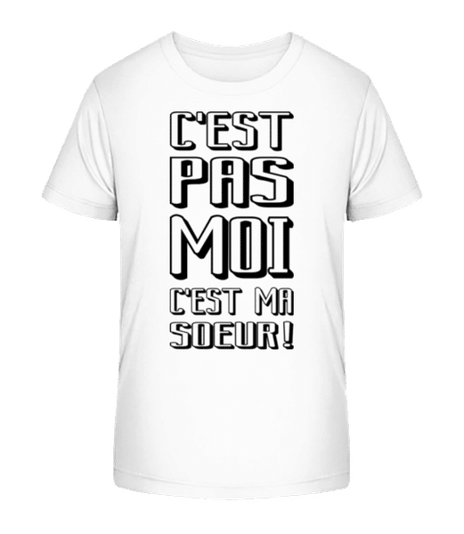 Aperçu: C'Est Ma Sœur - T-shirt bio Enfant Stanley Stella 2.0 - Blanc - Devant
