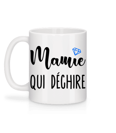 Mamie Qui Déchire - Mug en céramique blanc - Blanc - Derrière