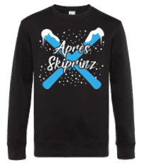 Après Skiprinz - Männer Standard Pullover - Schwarz - Vorne