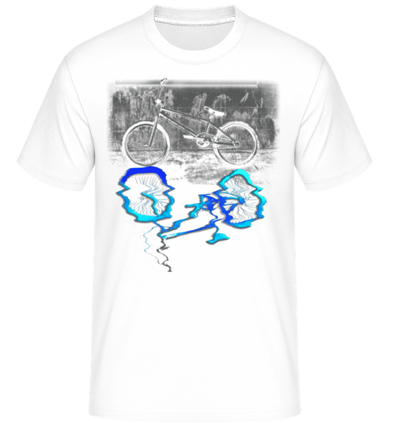 Preview: Bicycle Puddle -  Shirtinator Men's T-Shirt - White - Front