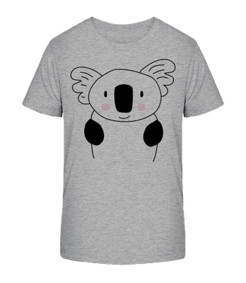 Cute Koala - Detské bio tričko Stanley Stella 2.0 - Melírovo šedá - Predné