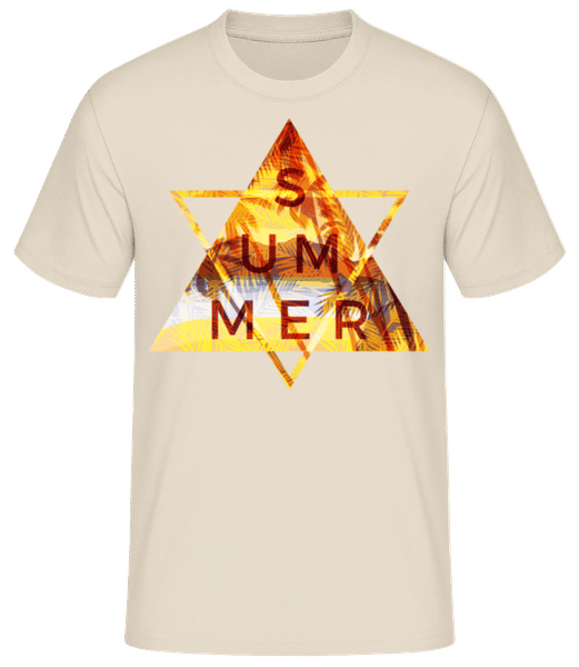 Aperçu: Summer Icon Triangle - T-shirt standard Homme - Crème - Devant