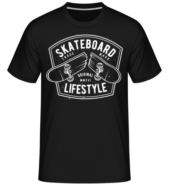 Aperçu: Skateboard Lifestyle -  T-Shirt Shirtinator homme - Noir - Devant