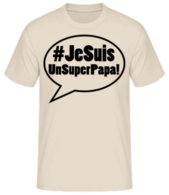 Hashtag SuperPapa - T-shirt standard Homme - Crème - Devant