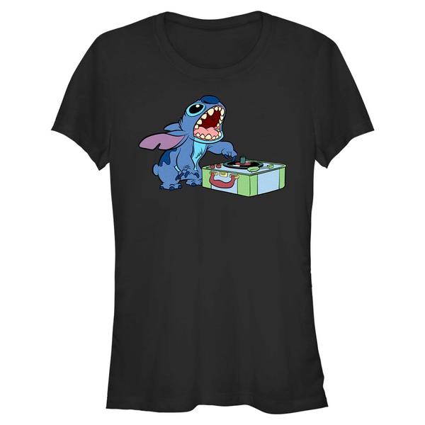 Aperçu: Disney - Lilo & Stitch - Stitch DJ - Femme T-shirt - Noir - Devant