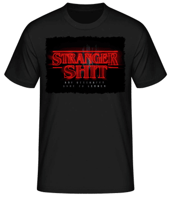 Stranger Shit Abi Geschafft Ohne Lernen - Männer Basic T-Shirt - Schwarz - Vorne