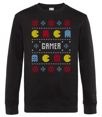 Gamer 1 - Männer Standard Pullover - Schwarz - Vorne