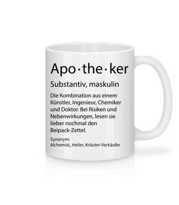 Apotheker Quatsch Duden - Tasse - Weiß - Vorne