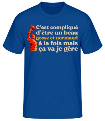 Beau Gosse Et Normand - T-shirt standard Homme - Bleu royal - Devant