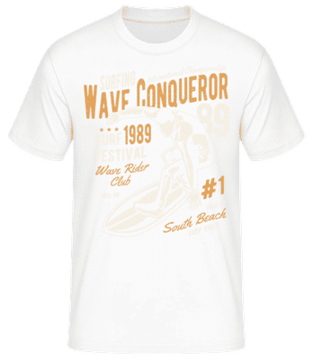 Wave Conqueror - Pánske basic tričko - Biela - Predné